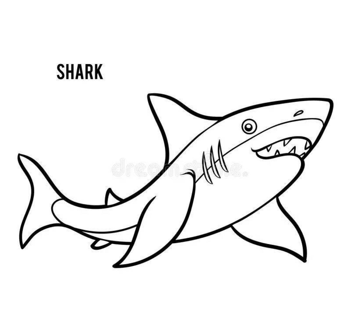 Мощная раскраска акула от икеа