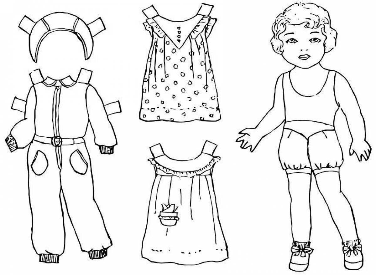 Fashion coloring doll without clothes