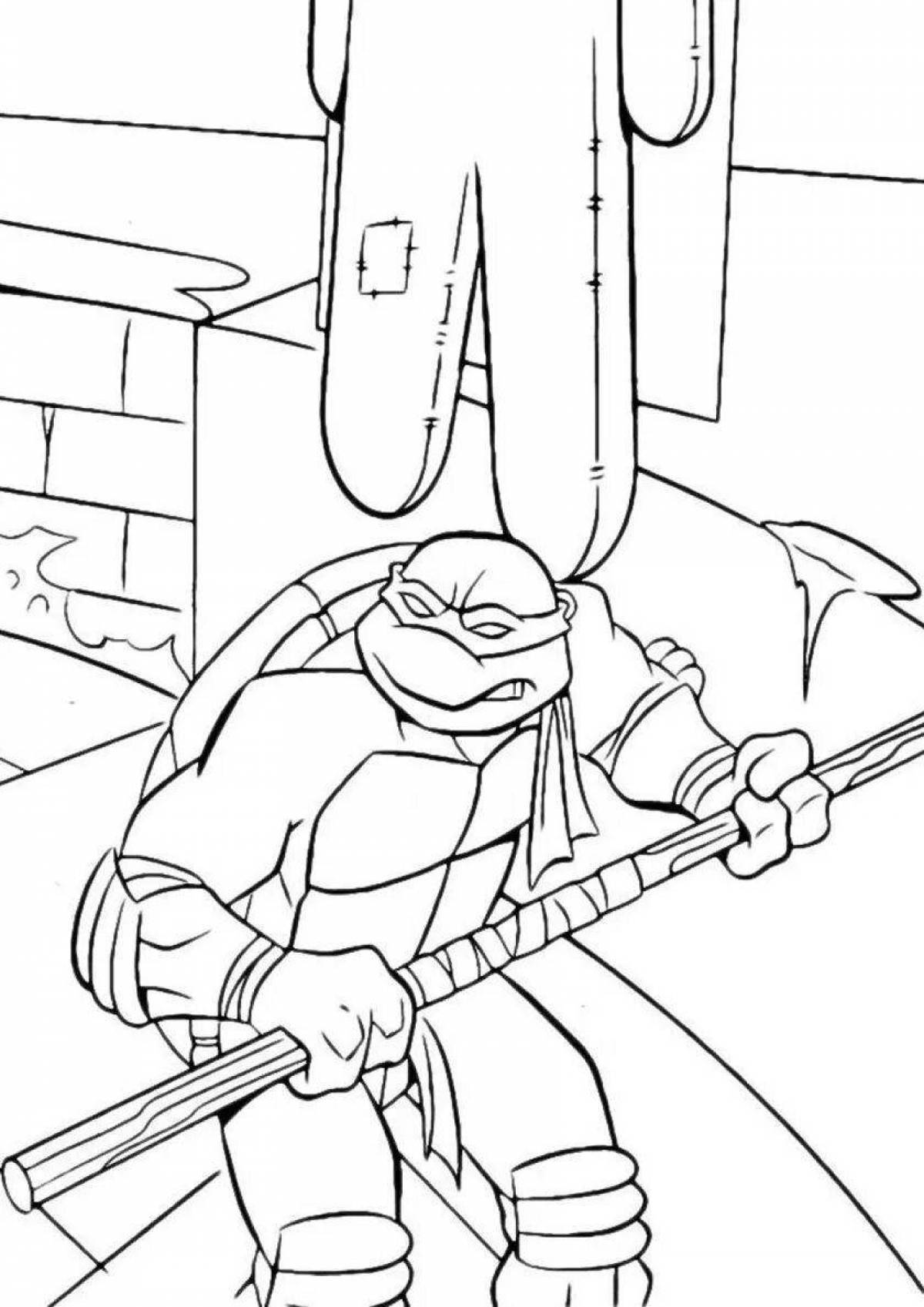Attracting teenage mutant ninja turtles donatello coloring book