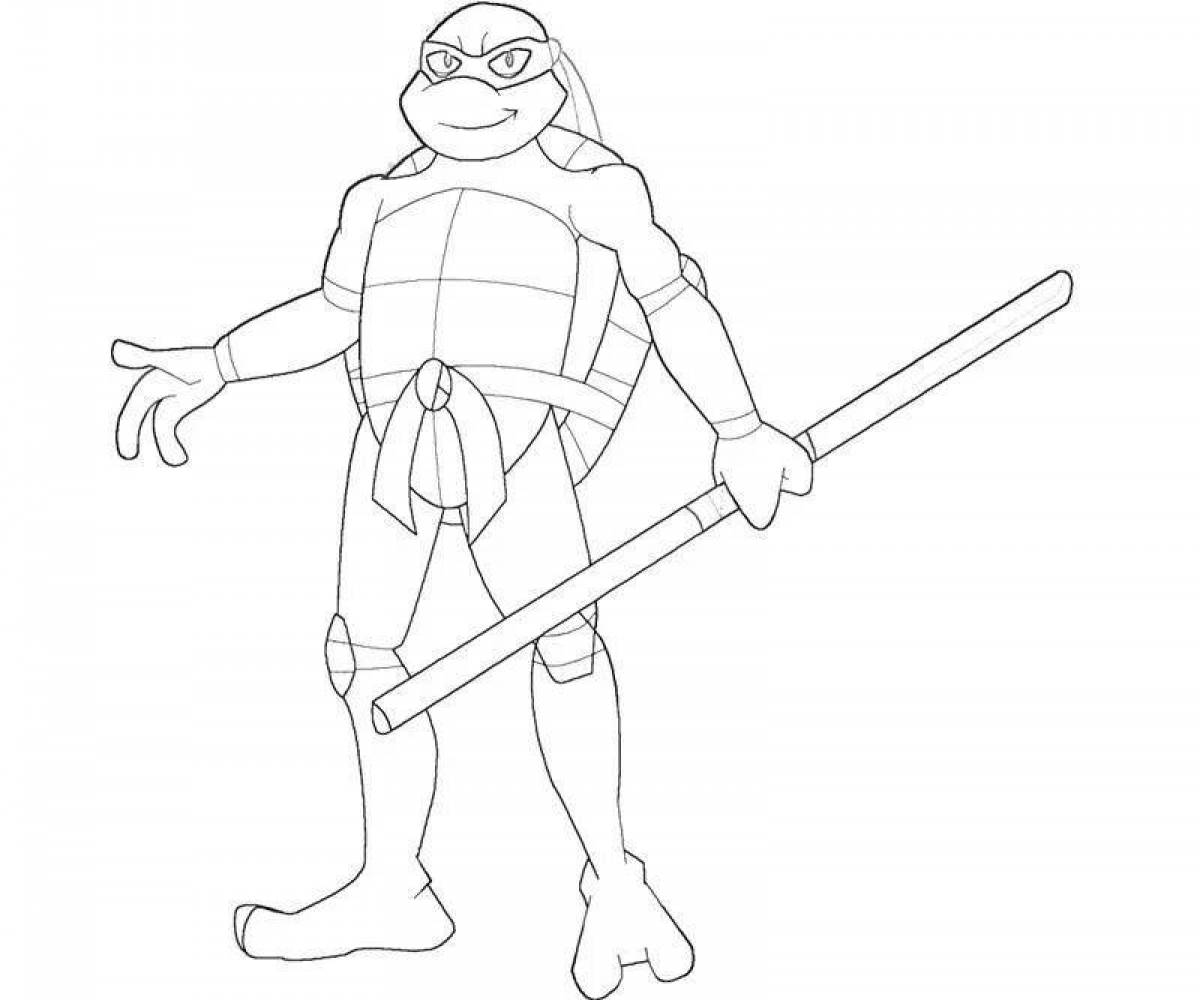 Intriguing Teenage Mutant Ninja Turtles Donatello coloring book