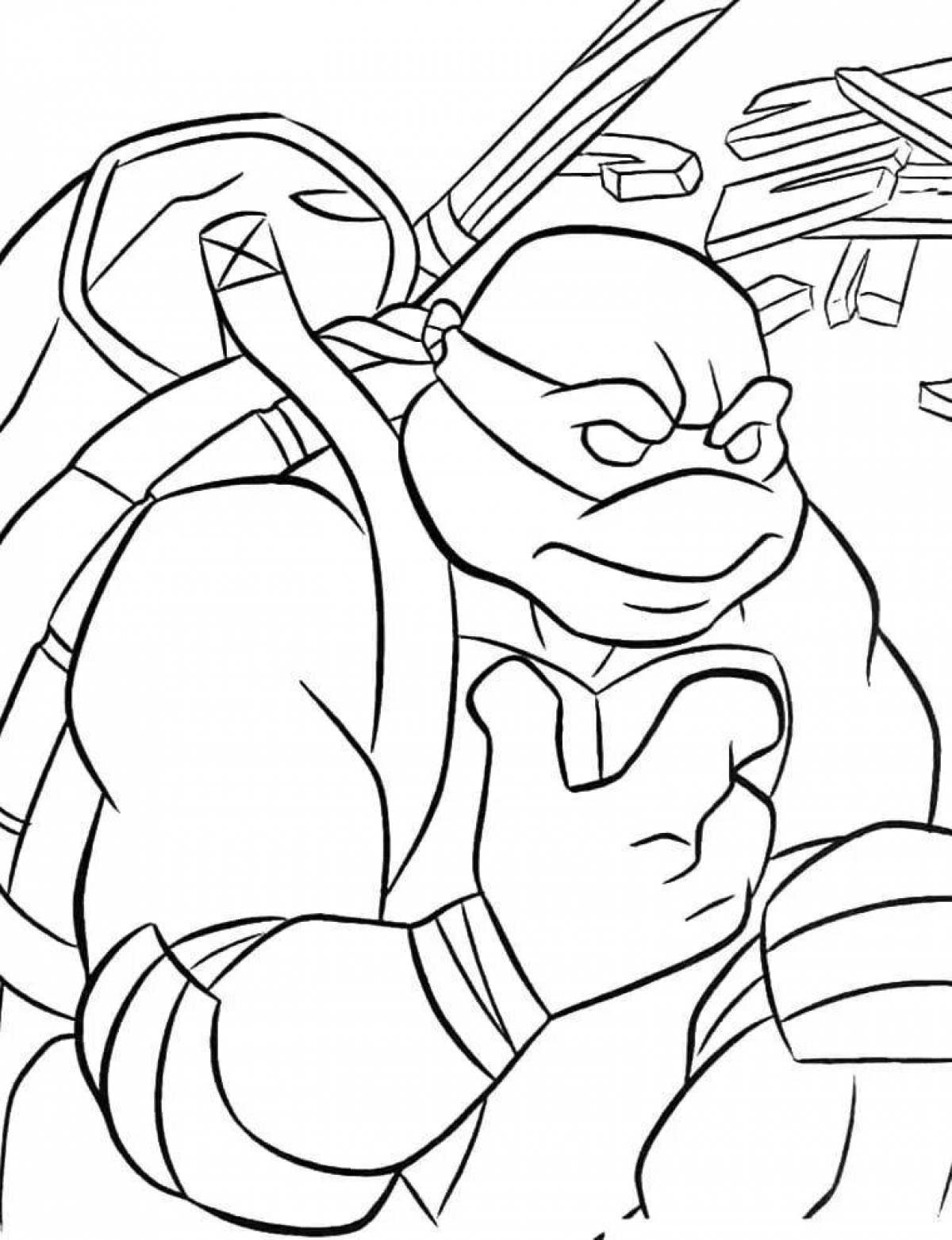 Energetic Teenage Mutant Ninja Turtles donatello coloring book
