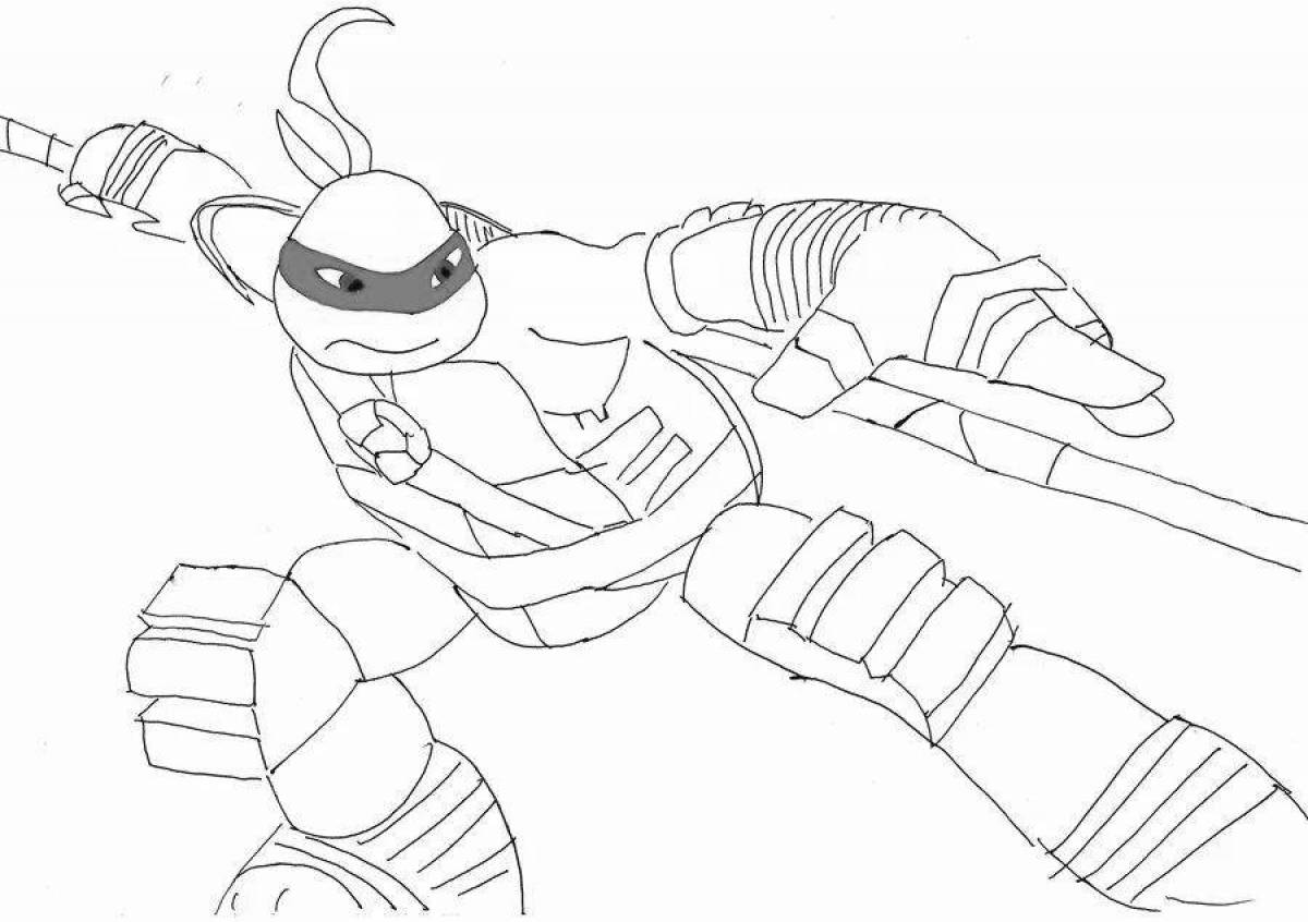 Donatello Teenage Mutant Ninja Turtle Coloring Page