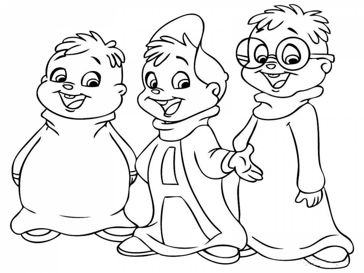 Fancy cartoon character coloring page
