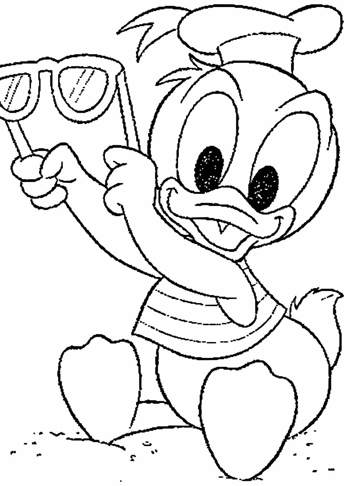 A fascinating cartoon character coloring page
