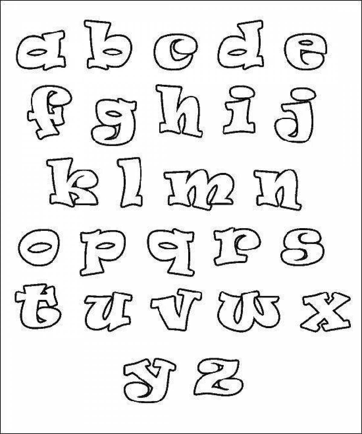 Innovative Living English Alphabet Coloring Page