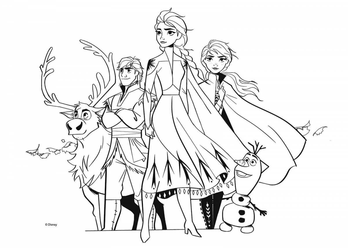Frozen Magic Coloring Page