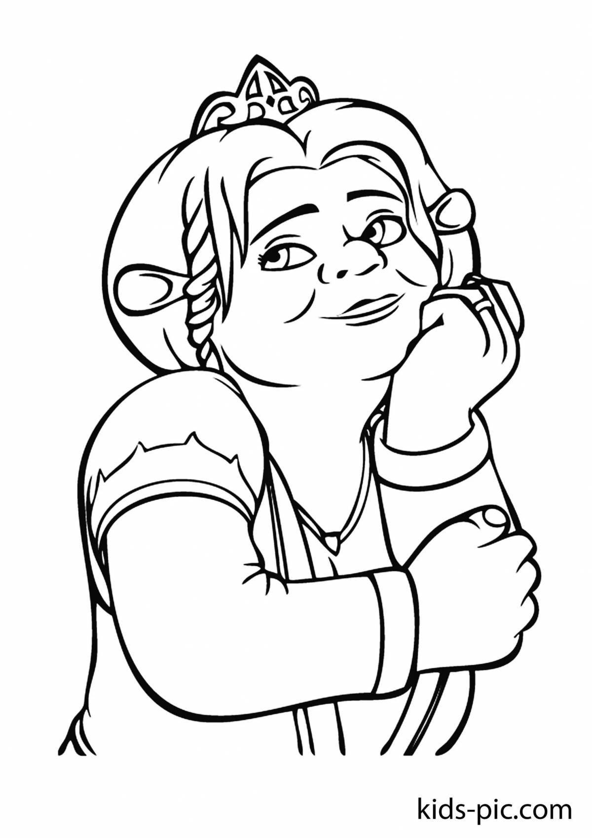 Blessed Shrek and Fiona coloring book