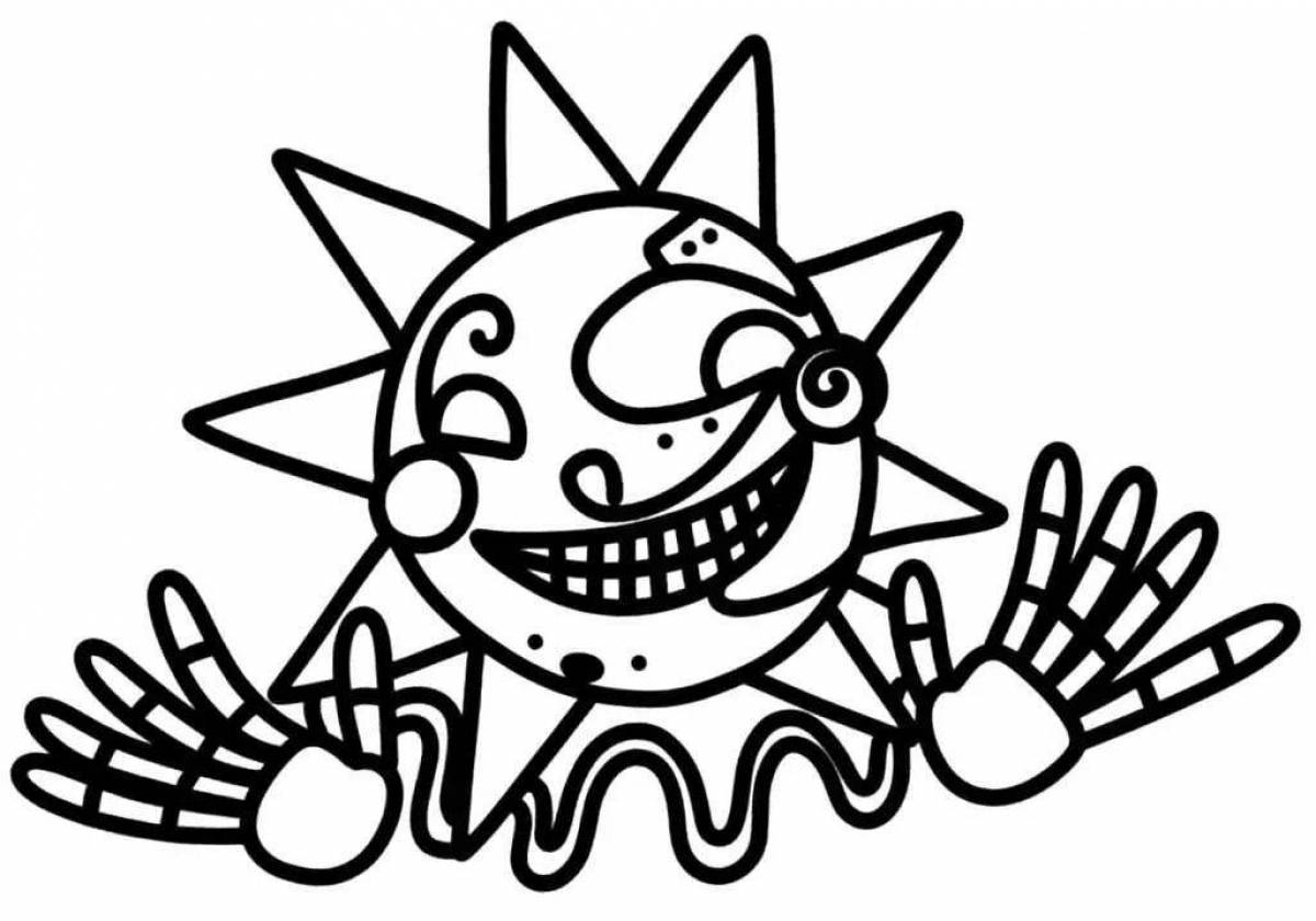 Funny coloring sun fnaf 9