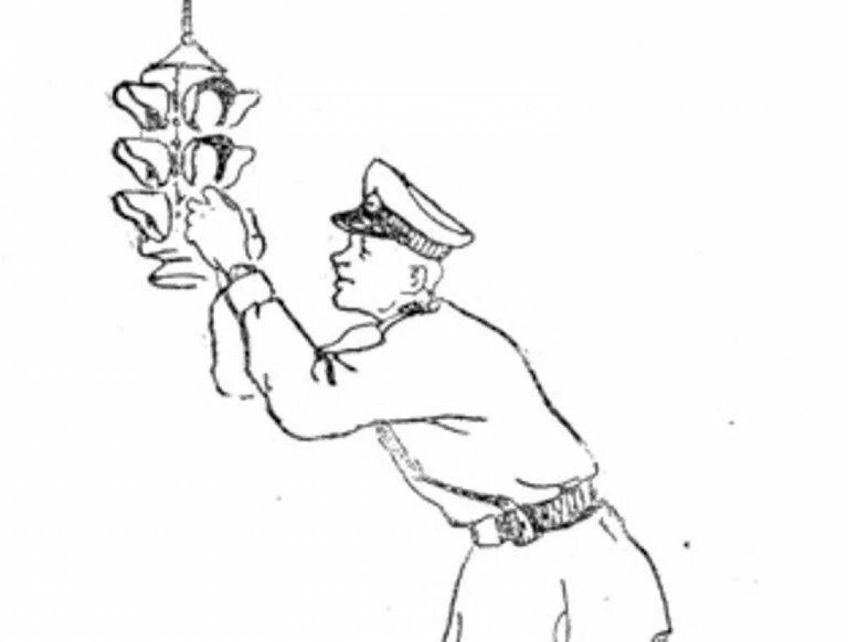 Сказочная раскраска дядя степа полицейский