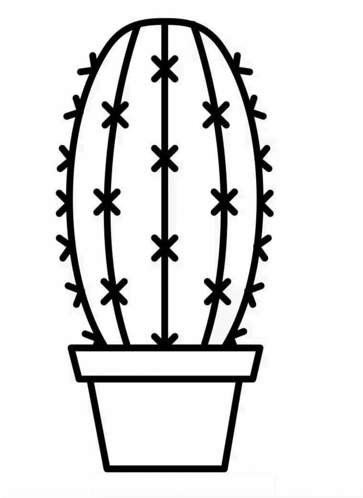 Glowing cactus in a pot