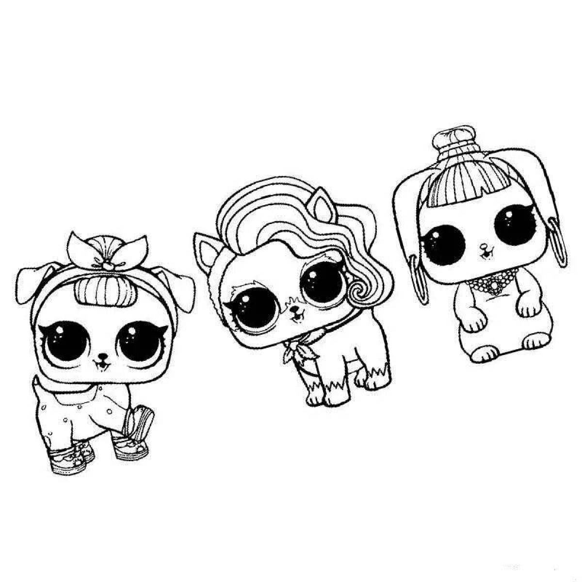 Amazing coloring pages for lol animals dolls