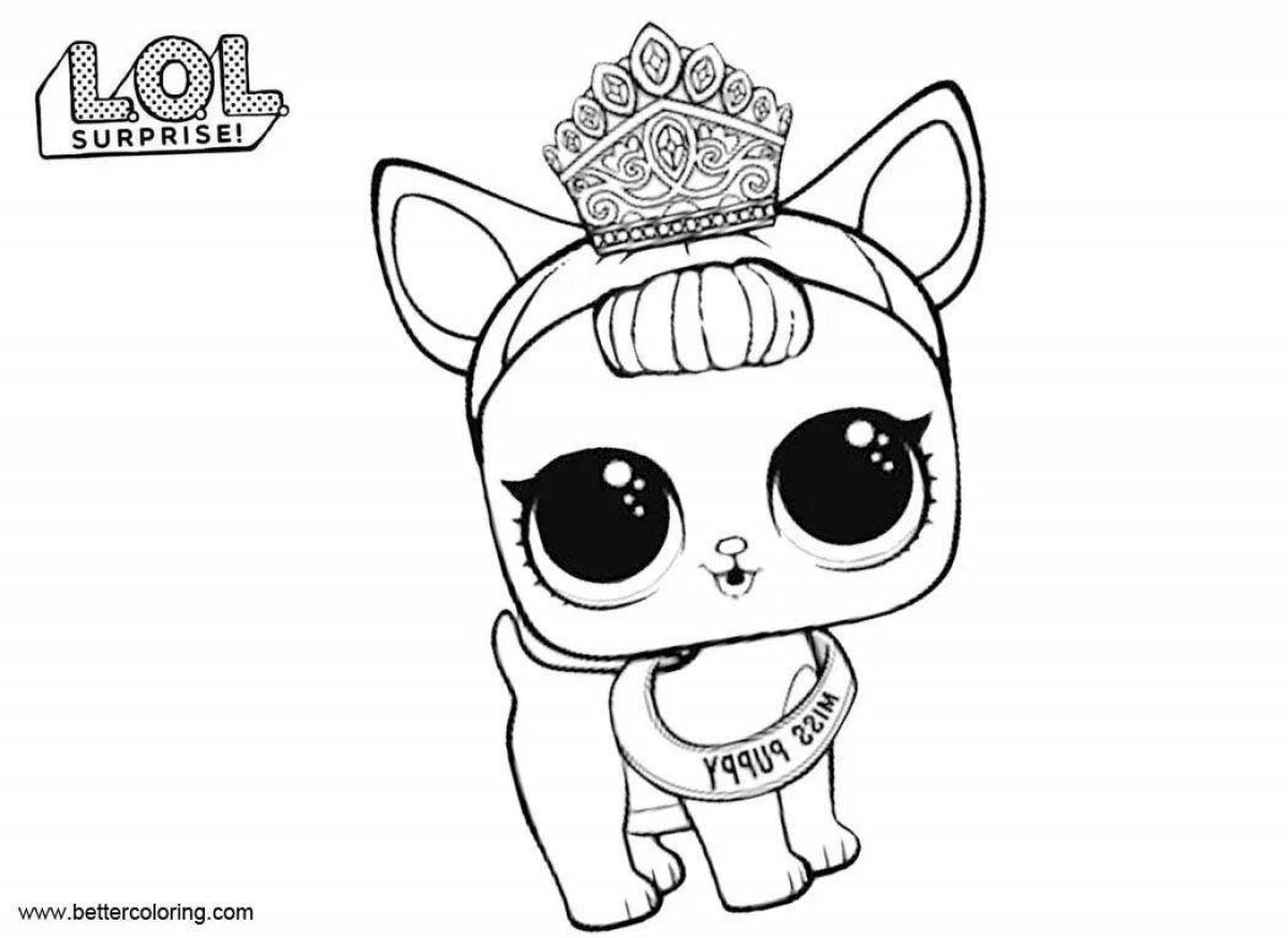 Fancy coloring doll lol animals