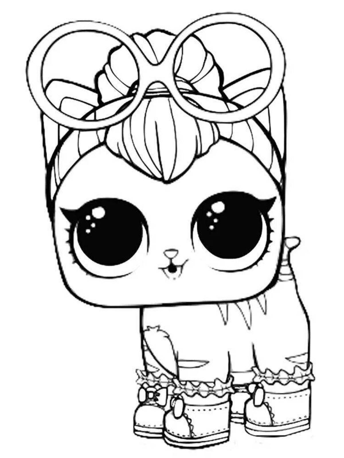 Fancy coloring doll lol animals