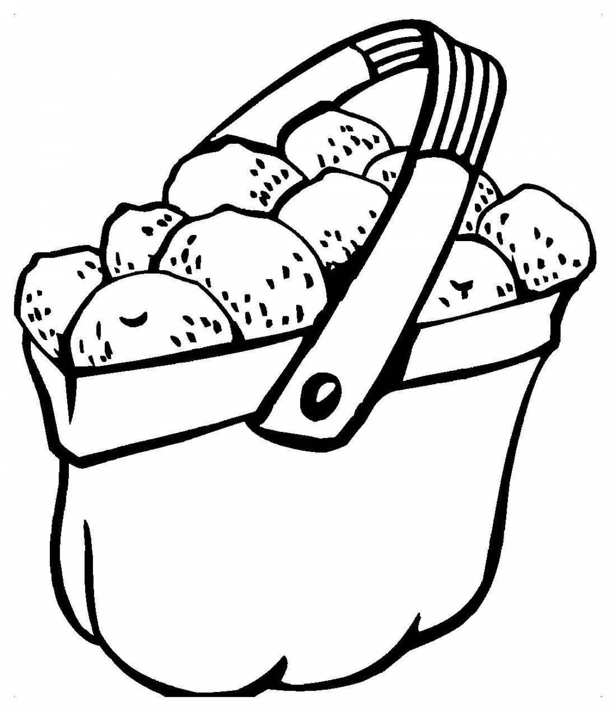 Amazing grocery cart coloring page