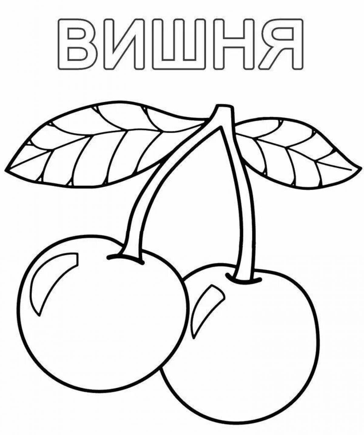 Unique berry and fruit coloring pages