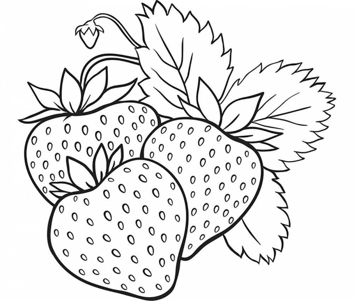 Charming berries and fruits coloring book