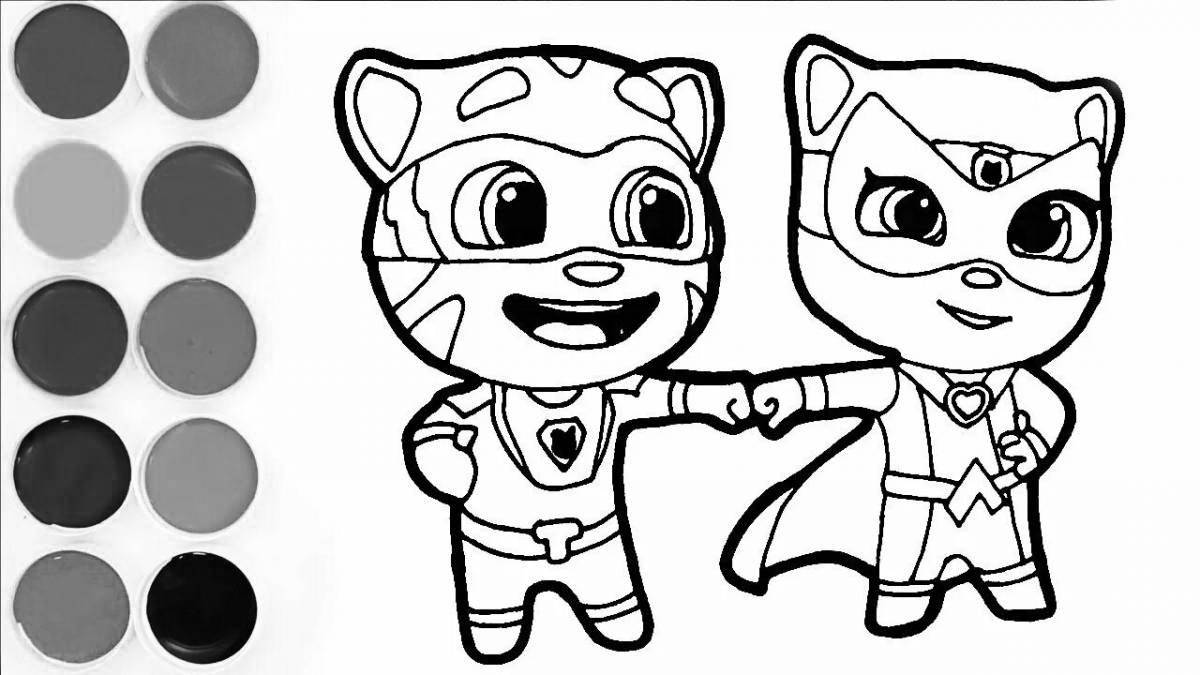 Tom marvelous and angela coloring book