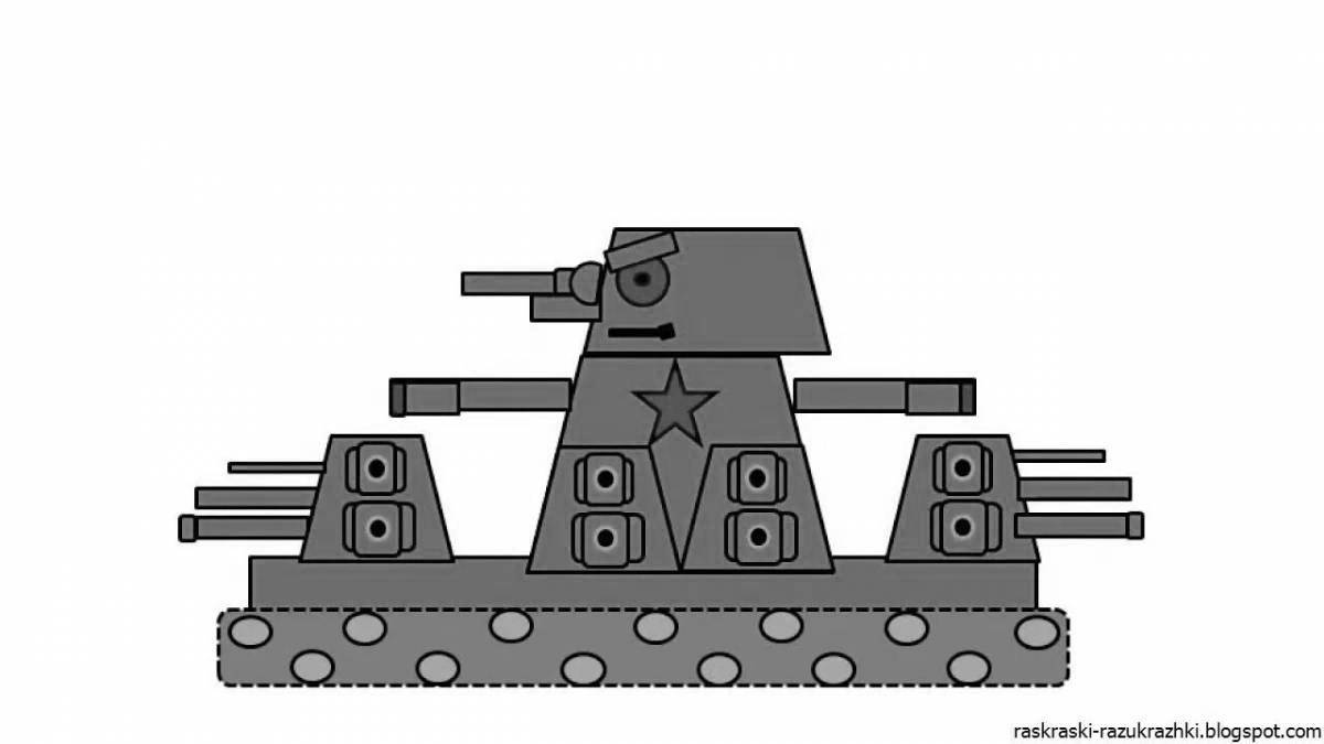 Увлекательная раскраска танк кв 54