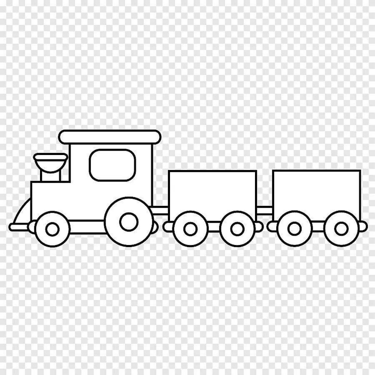 Immaculate steam locomotive with coloring car