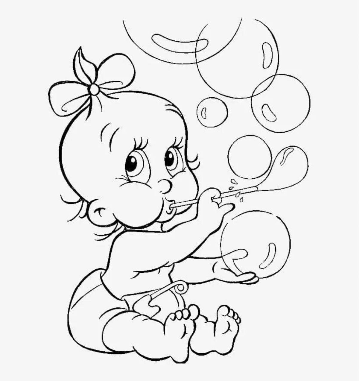 Exquisite coloring book for baby children