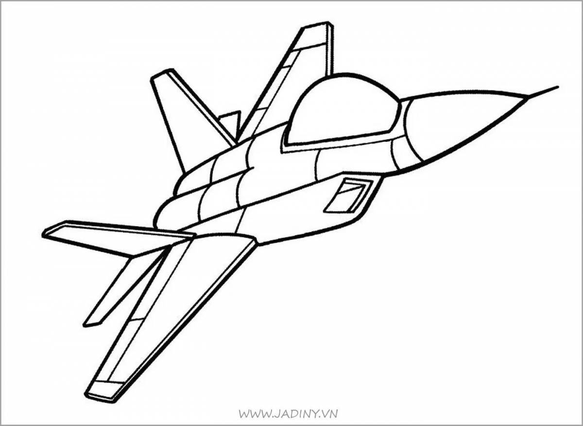 Bold military aircraft drawing