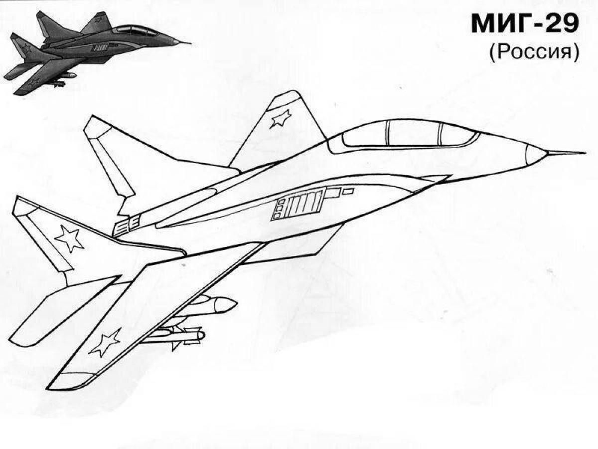 Awesome military aircraft coloring pages