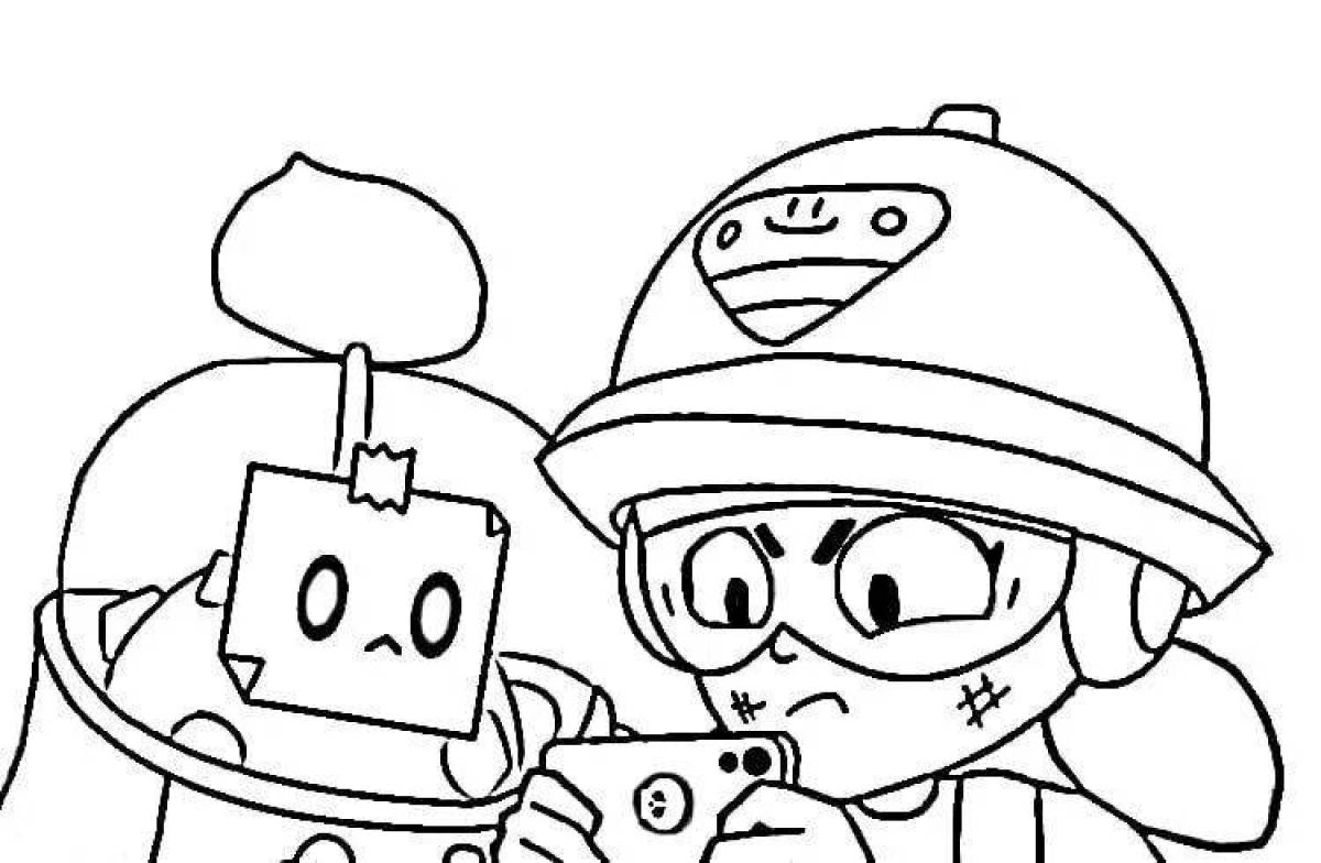 Cute bravo stars sprout coloring page