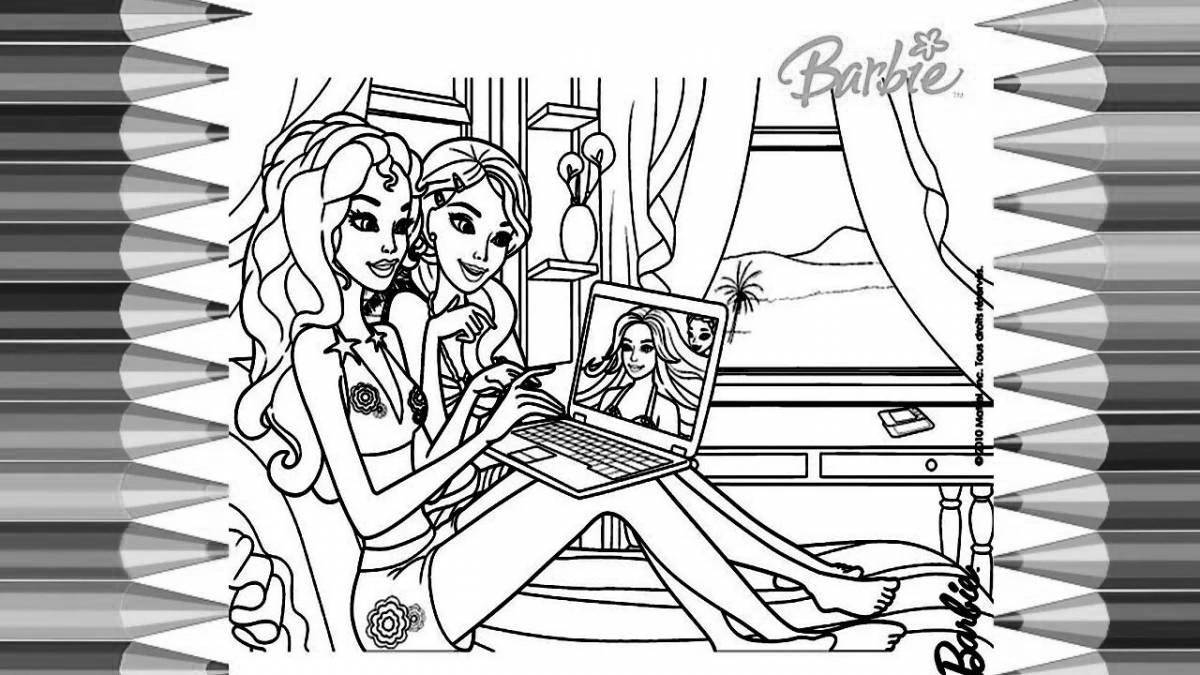 Charming barbie coloring game