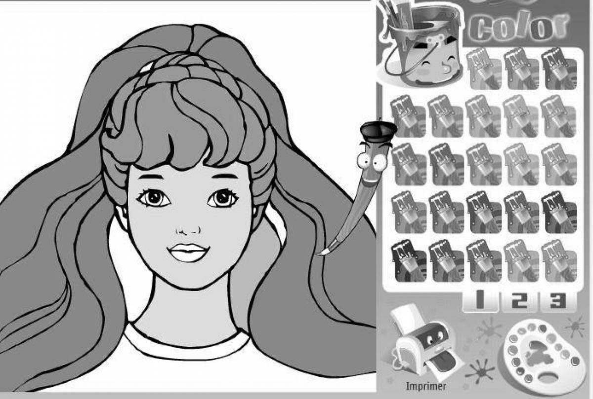 Charming coloring barbie games games