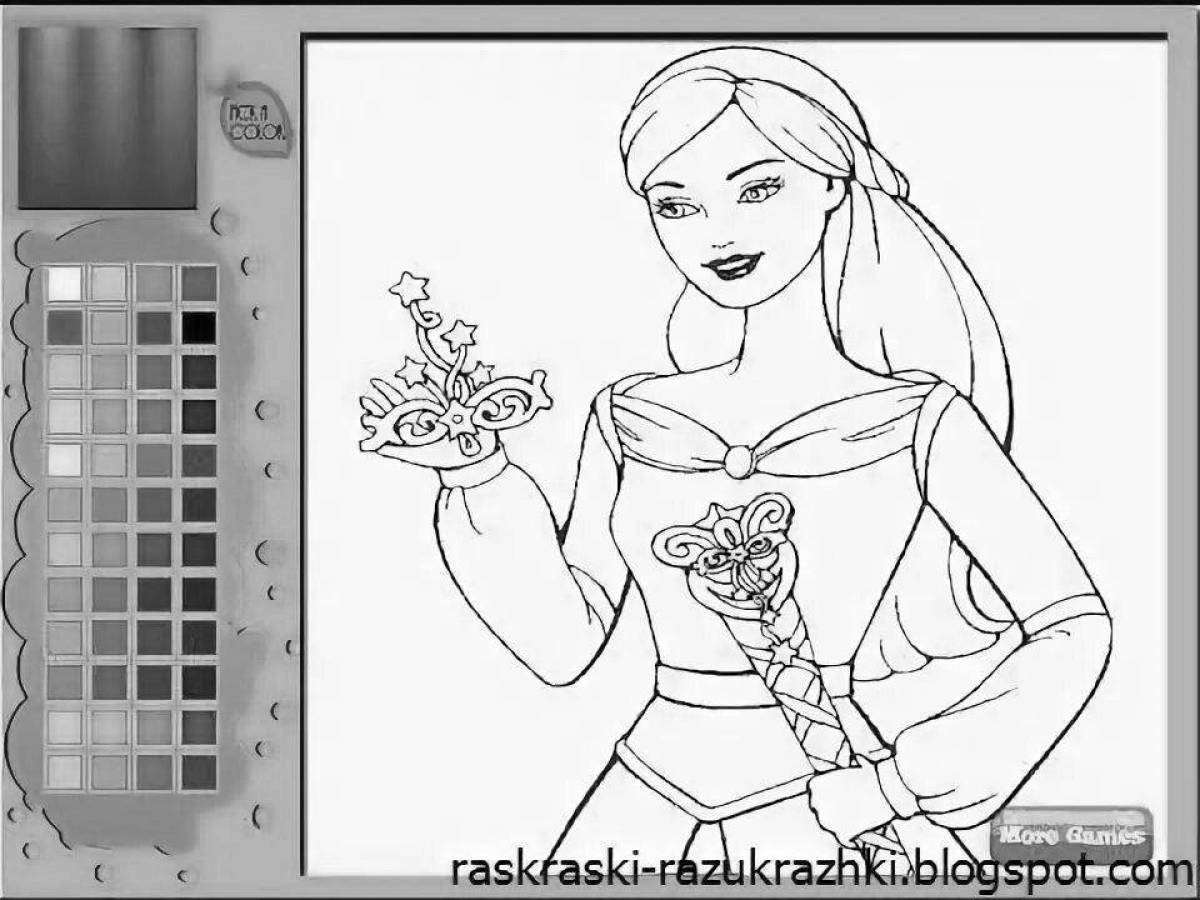 Amazing coloring games barbie games