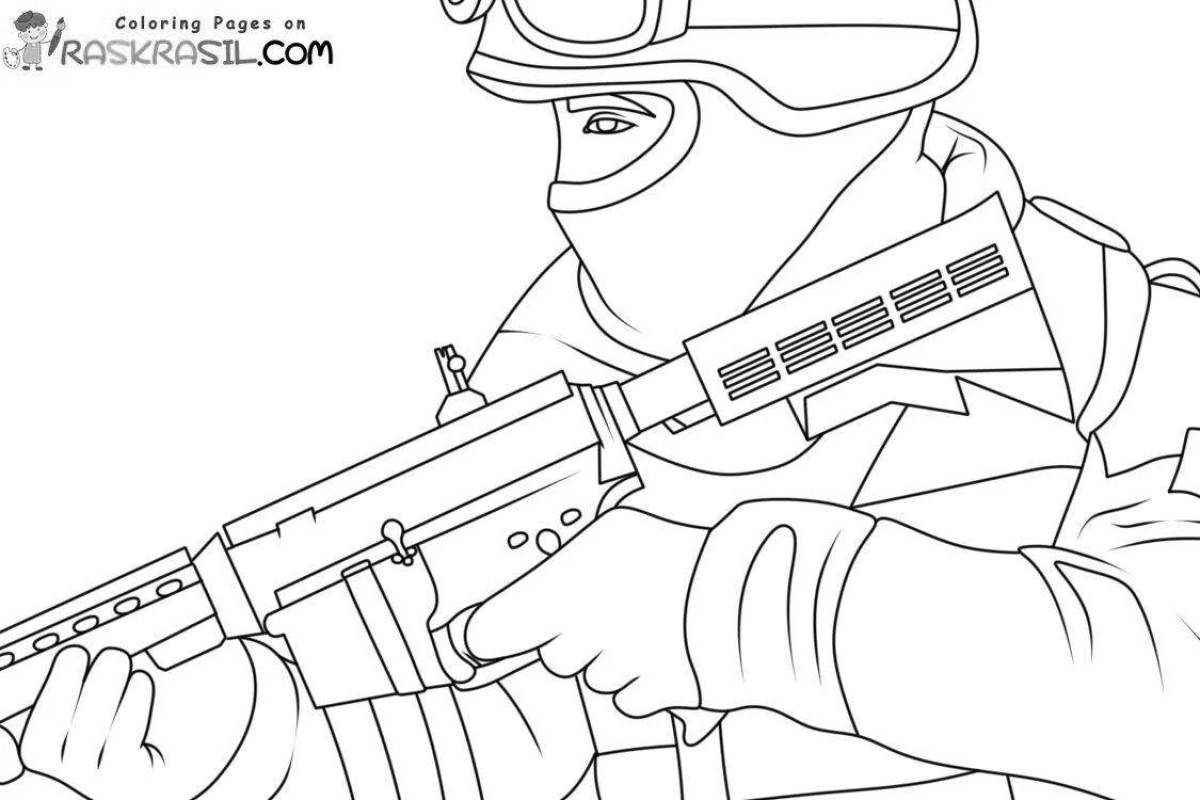 Intriguing standoff 2 bomb coloring page