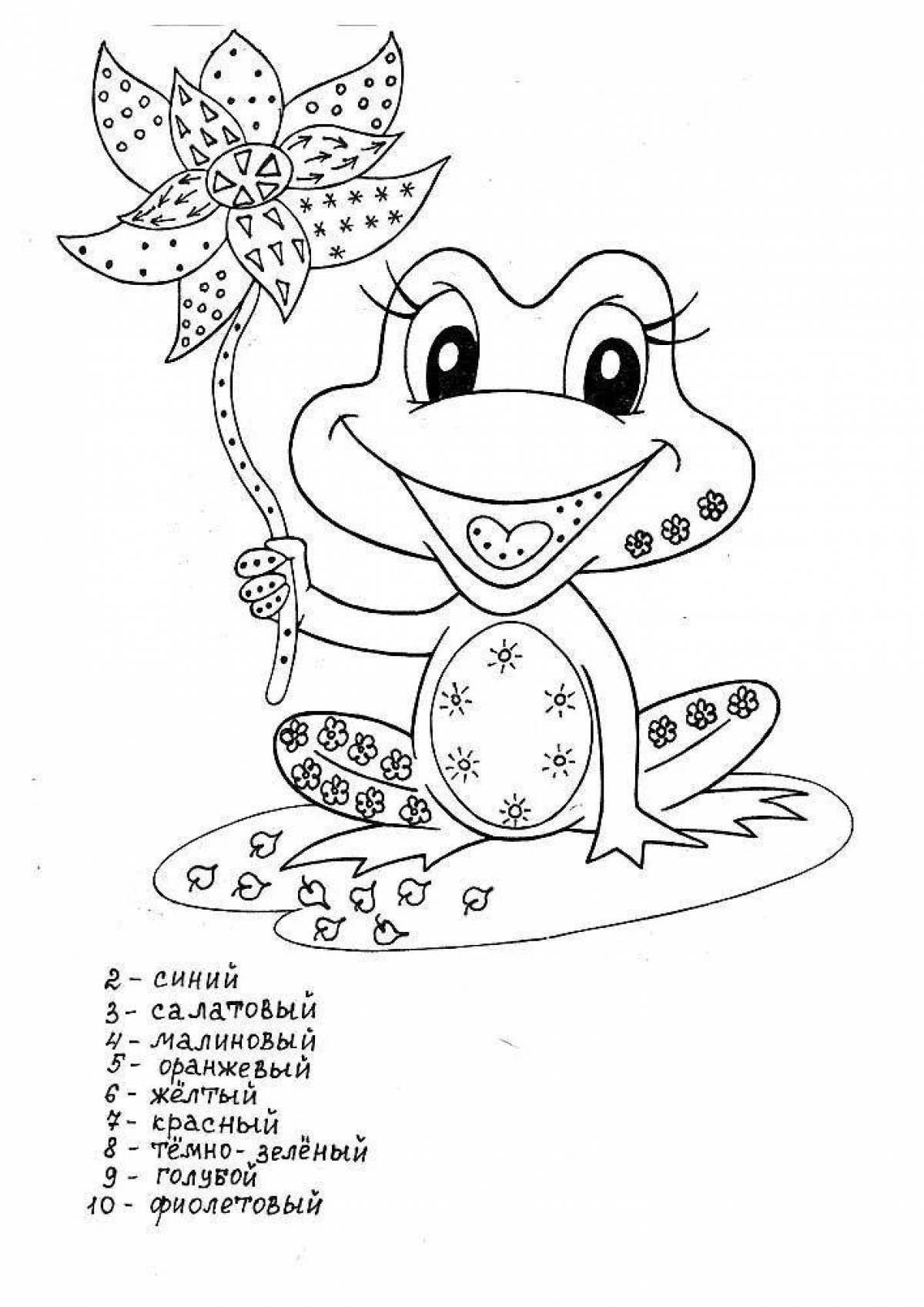 Colorful coloring book for grade 2