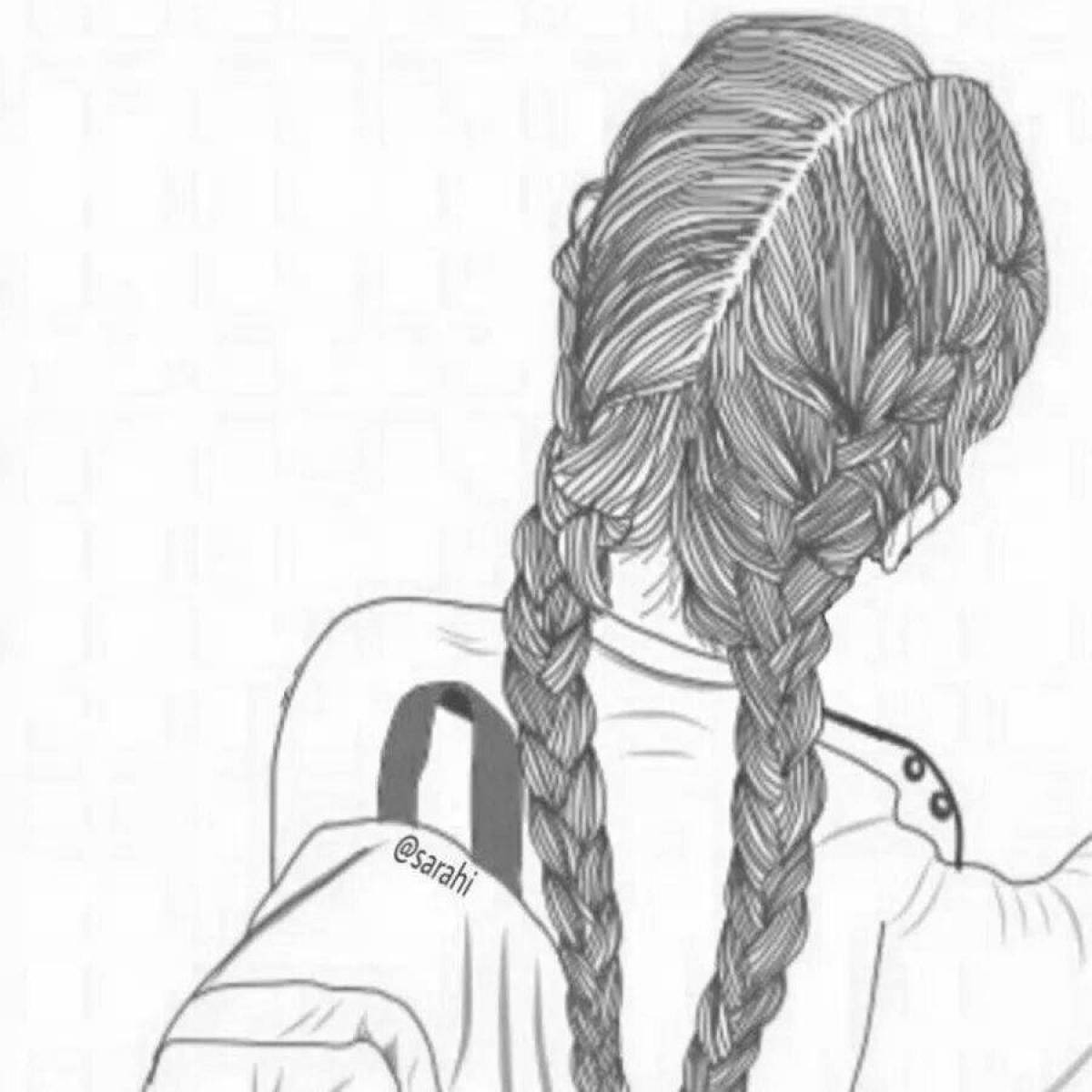 Amazing coloring pages for girls with long hair