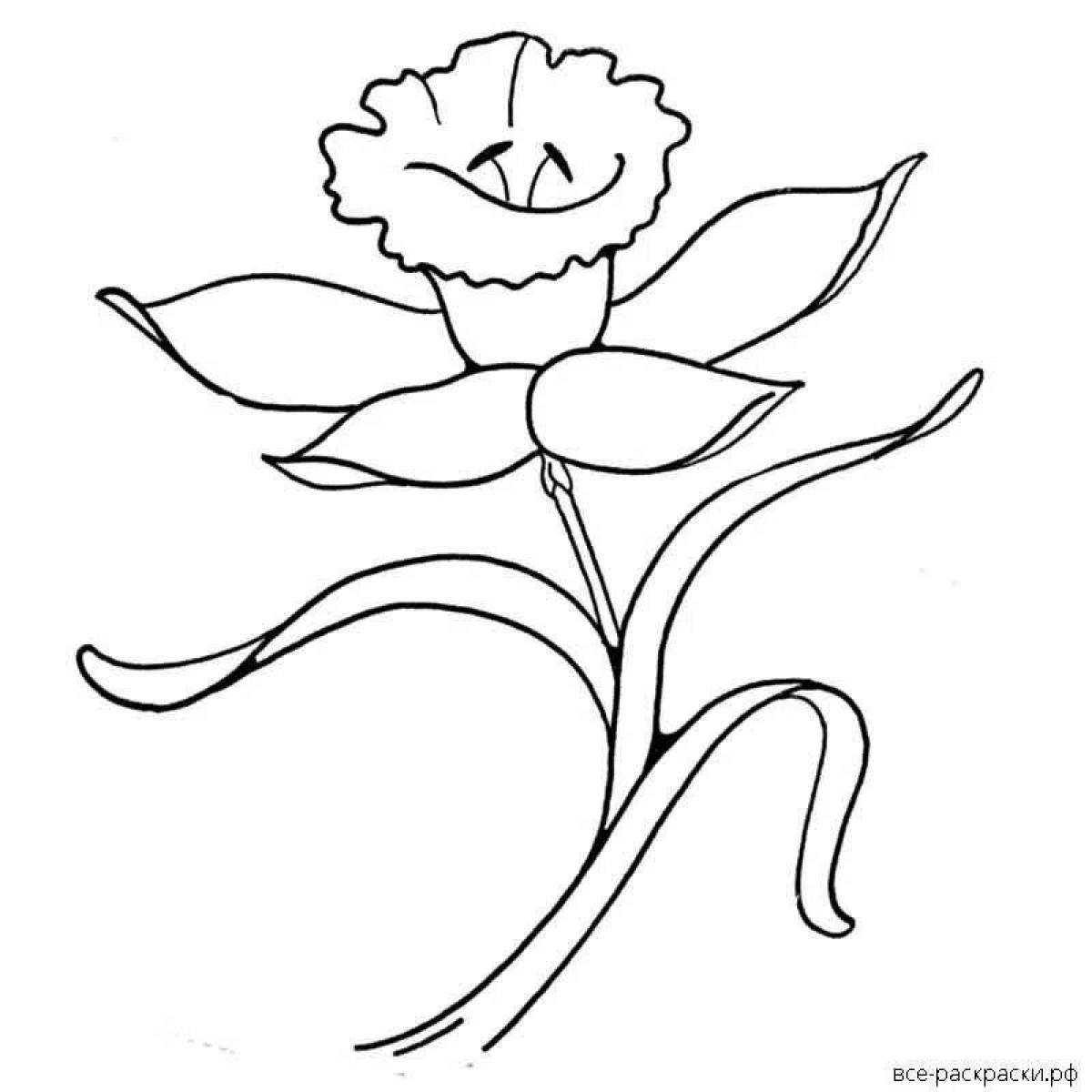 Экзотический аленький цветок раскраска 4 класс