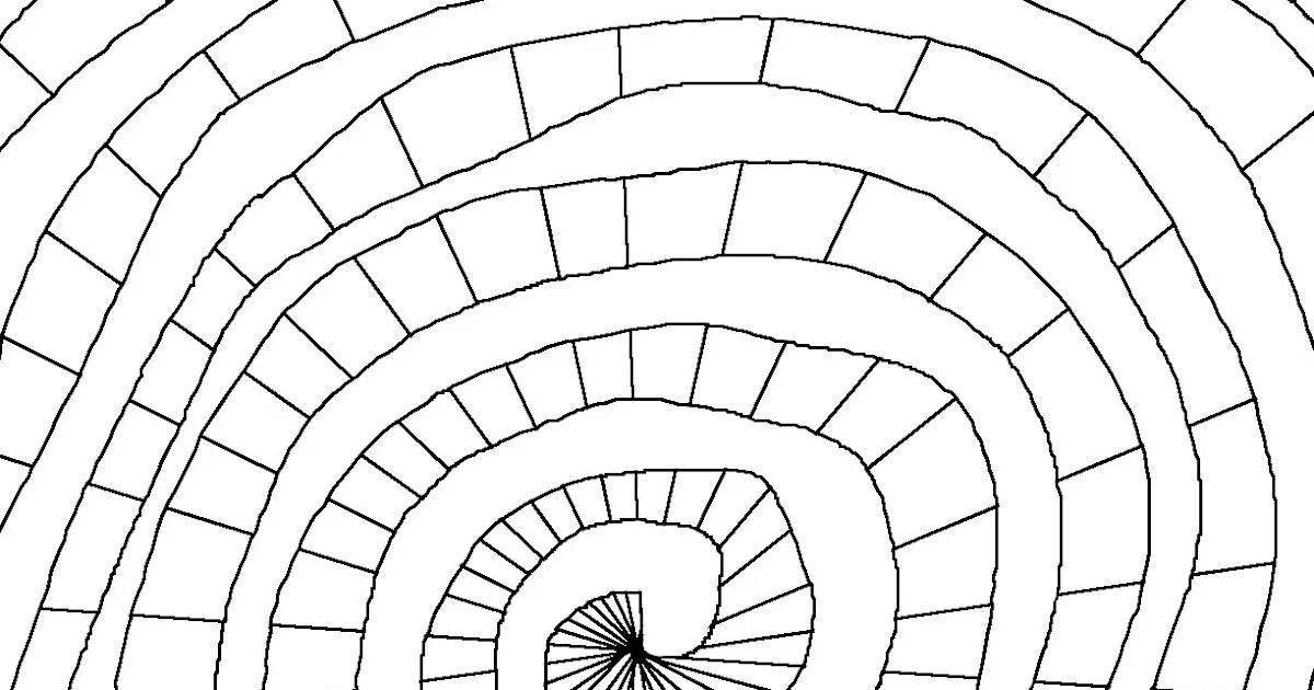 Awesome spiral coloring page