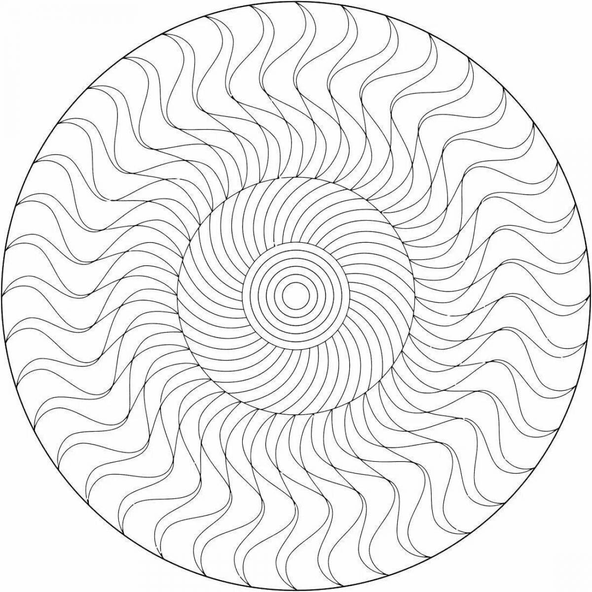 Coloring page elegant spiral pattern