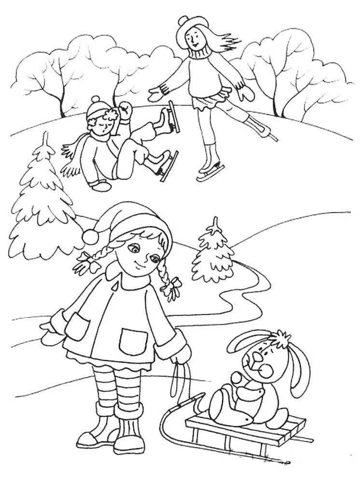 Coloring book grand tanya is not afraid of frost