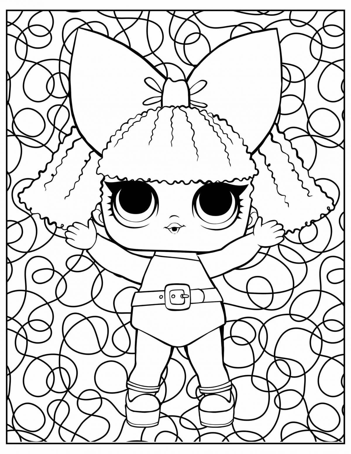 Colorful lol doll coloring by numbers