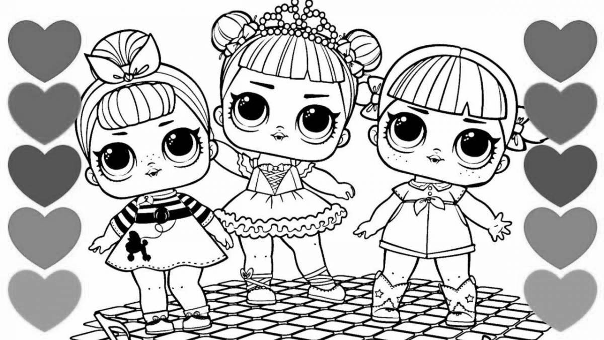 Playful lol doll coloring by numbers