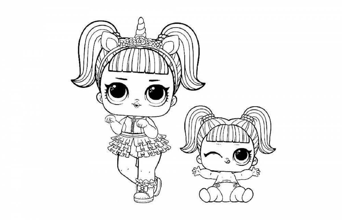 Creative lol doll coloring by numbers