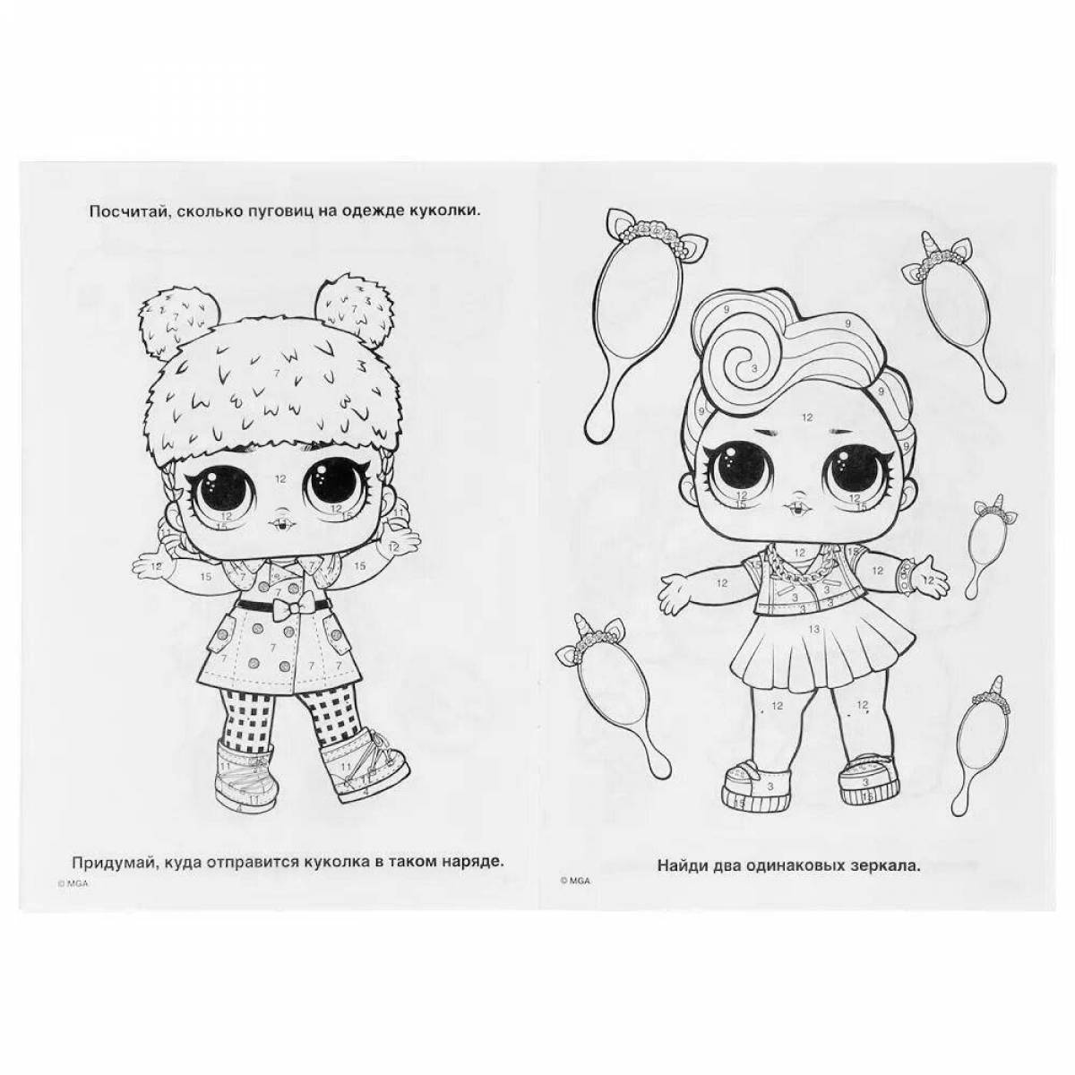 Tempting lol doll coloring by numbers