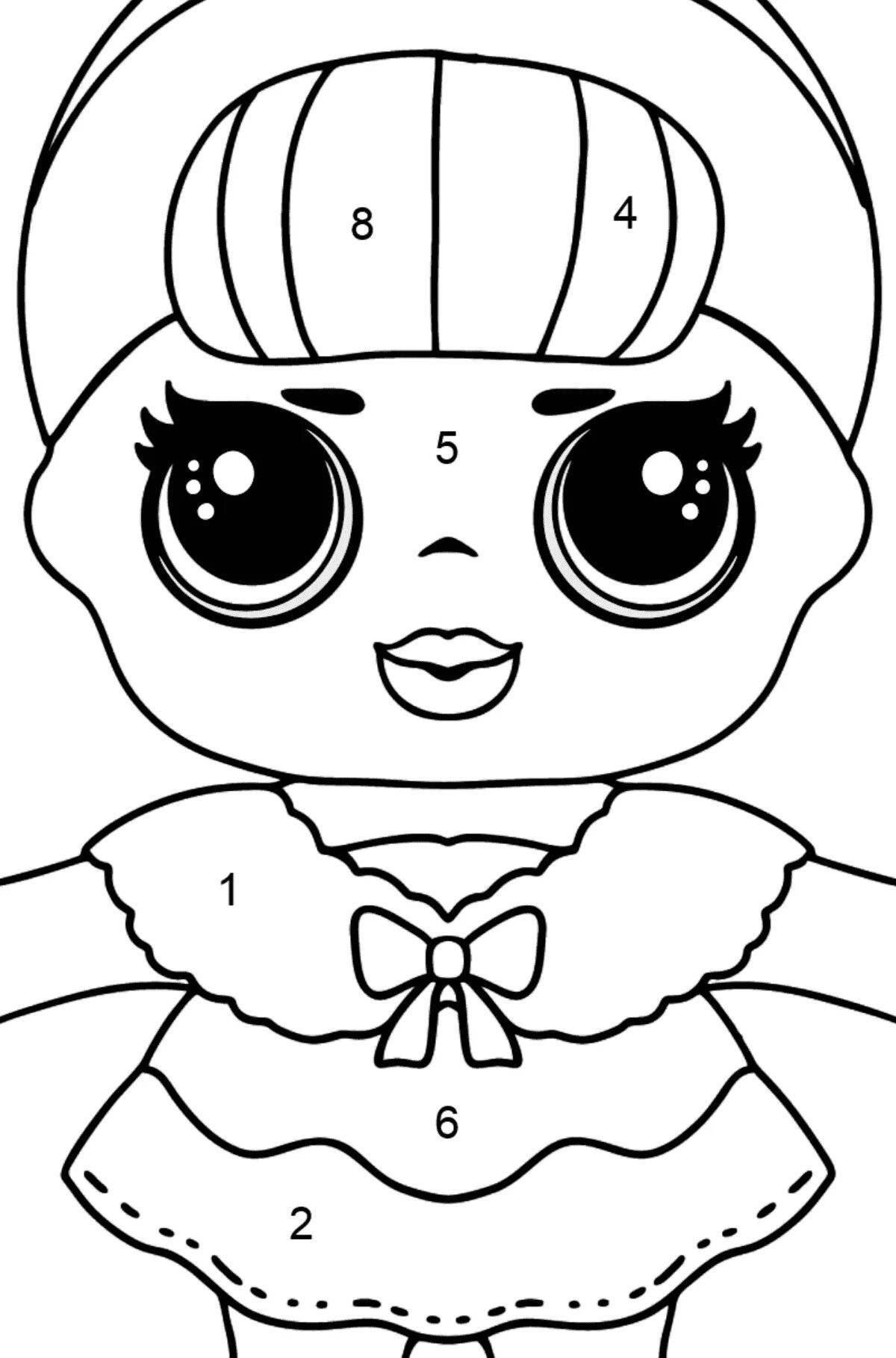 Magic lol doll coloring by numbers