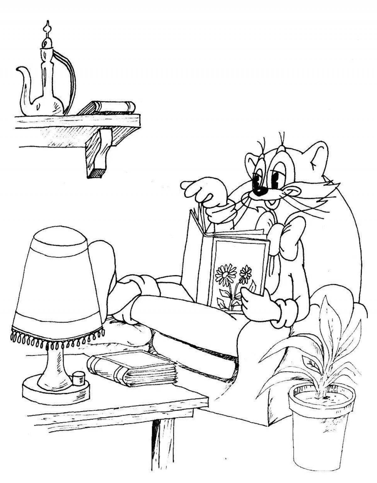 Fun coloring book for kids leopold cat