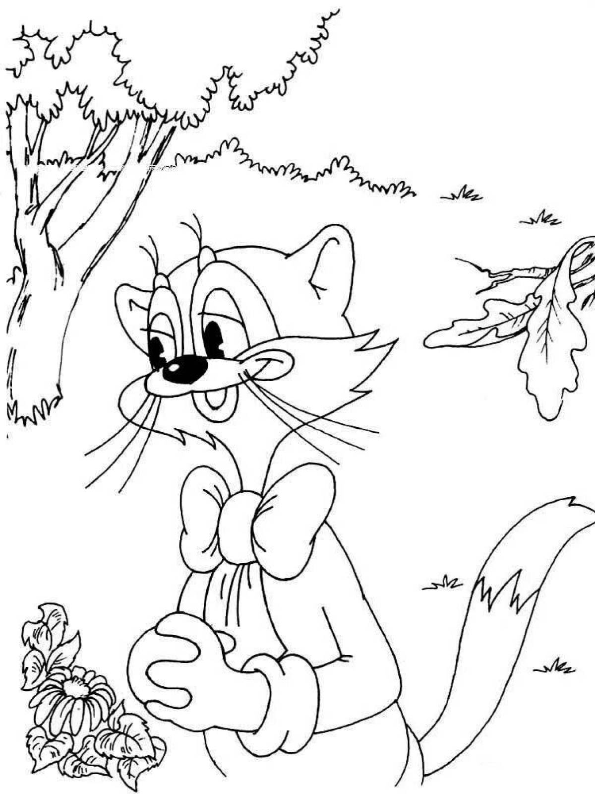 Leopold cat glitter coloring book for kids