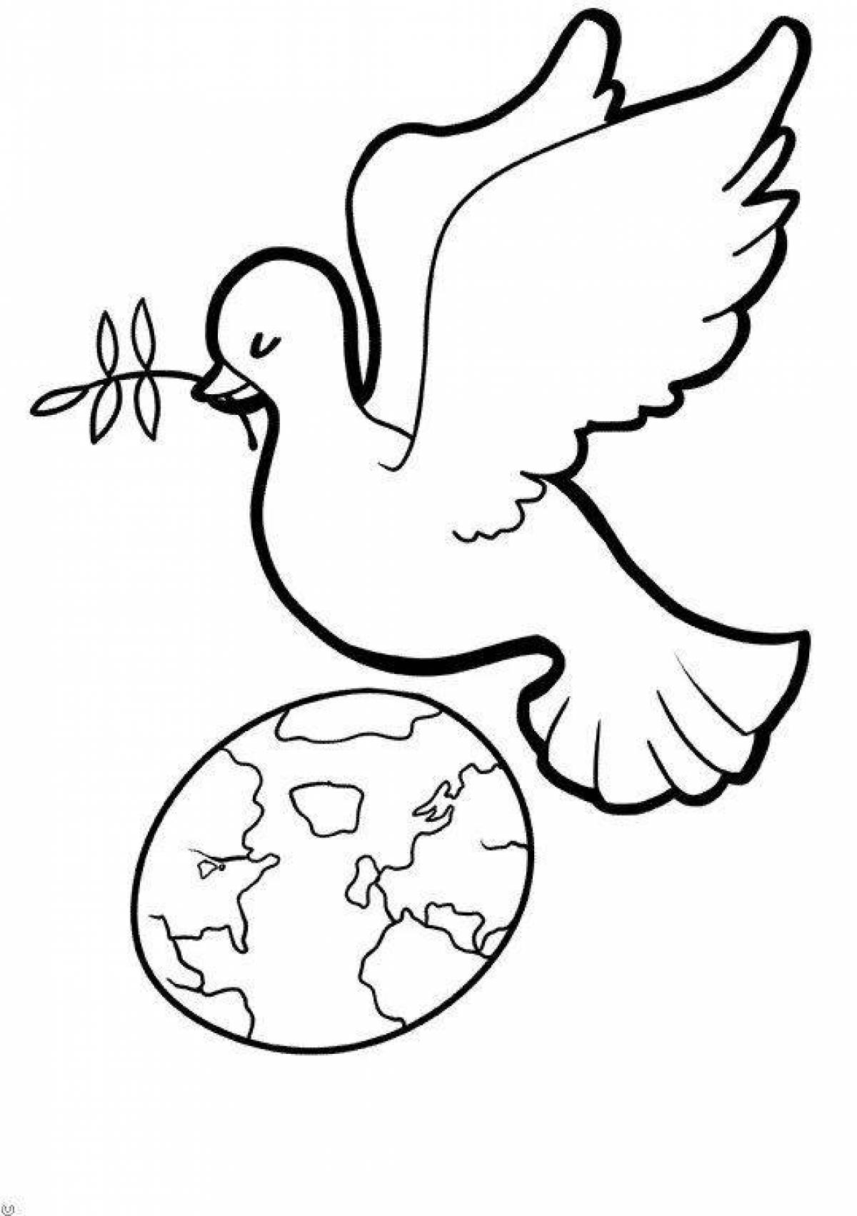 Потрясающая раскраска «мир во всем мире — нет войны»