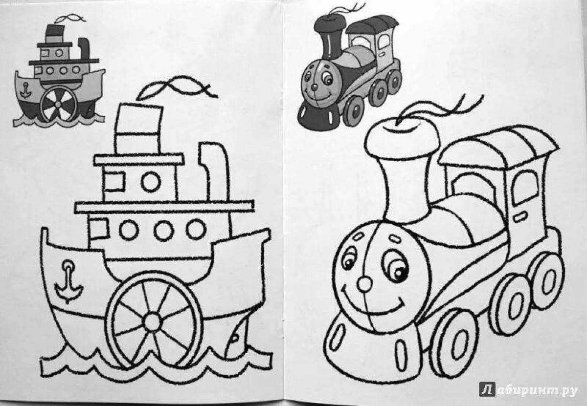 Luxury coloring book for boys