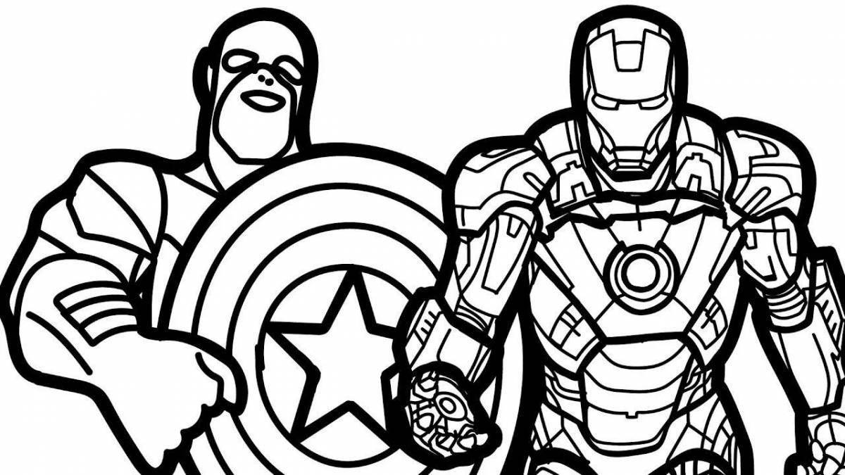 Colouring bright avengers