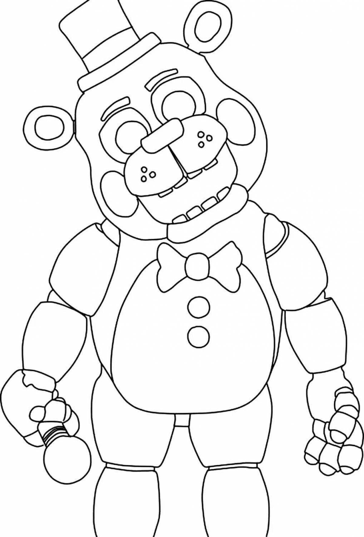 Funny five nights with freddy coloring