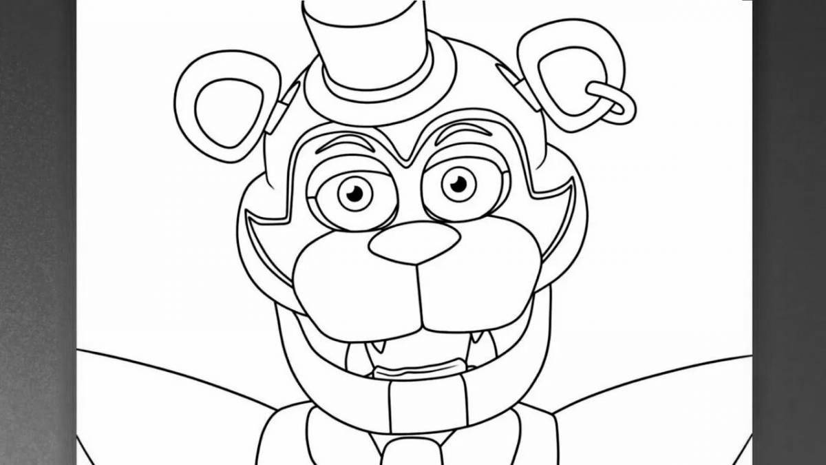 Fun five nights at freddy's coloring page