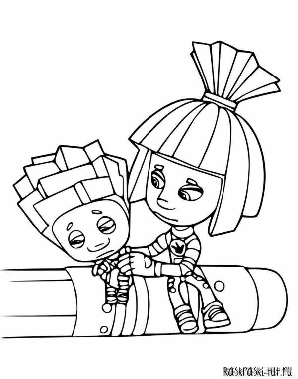 Раскраска радиант фиксики тюлень - скачать или распечатать раскраску из ...